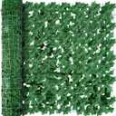 Artificial Ivy Privacy Fence Wall Screen, 39 x 118 in Garden Fake Hanging Plants Vines, Aesthetic Faux Greenery Garland Leaves with Strengthened Joint Prevent Leaves Falling Off for Outdoor Decor