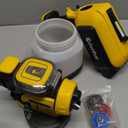 Cordless Paint Sprayer 70000RPM Compatible for DeWALT 20V Battery,1200mL Handheld HVLP AUTO Paint Sprayer with Brushless Motor for Home Furniture Deck Walls Ceiling Cabinets Fence Door(No Battery) (Yellow)