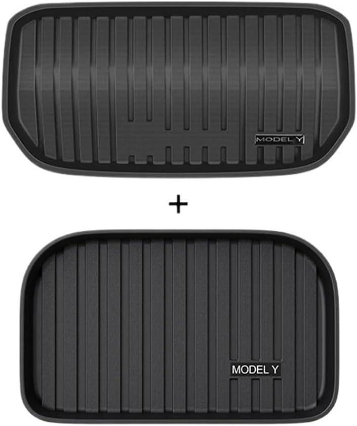 Quality TPE Foot Pad Compatible for Tesla Model 3 Y Custom Floor Liner Fully Surrounded Floor Mats Waterproof Non-Slip Carpet 2023(My 2PCS)
