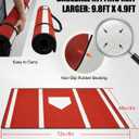 6 x 4 ft Baseball Hitting Mat with Non-Slip Rubber Backing, 2026 New Foldable Baseball Batting Mat, Base Ball Home Plate Mat, Durable Indoor/Outdoor Softball Hitting Mat Portable Batting Practice Mat