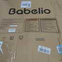 Babelio Removable & No Bottom Bar Baby Gate, 35.5-55" Hardware Mounted (Drill Needed)| Wide Walk-Thru| Auto-Close Safety Dog/Pet Gate for Stairs & Doorways (White, 35.5-55" W, 30" H)