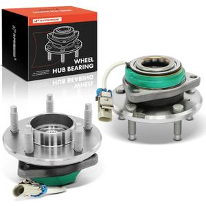 A-Premium 2 x Front Wheel Bearing Hub Assembly Compatible with Chevy Impala Monte Carlo Uplander, Buick Century LaCrosse Regal, Cadillac DeVille DTS, Pontiac Grand Prix, with ABS & 5-Lug 
