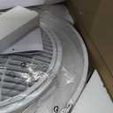  20 Inch Low Profile Bladeless Enclosed LED Ceiling Fan Light, White