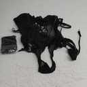 Lilosy Sexy Stocking Lace Mesh Bodysuit Top Underwire Garter Lingerie Set 3 Piece (Medium, Black)