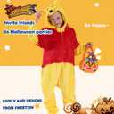 SWEETXIN Unise Kids Jumpsuit Cosplay Onesie One Piece Suit for Girls Boys Halloween Character Costume Dress Up Party (12 Years, Winnie the Pooh)