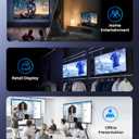 4K HDMI Splitter 1 in 2 Out with Power Adapter and 4Ft Hdmi 2.0 CableMirror 1 Source Screen to 2 Display Devices-Not for Extended Display, 1x2 HDMI Splitter Compatible with PS4, HDTV, Monitor