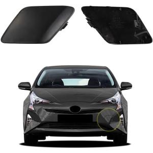 Car Front Bumper Tow Hook Cover Compatible with Toyota Prius 2016 2017 2018 Trailer Cover Cap 52128-47050 52128-47906 Small Lid Towing Eye Cap Unpainted