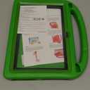 Kids Tablet Case for 10.1in Tablets Not Fit for iPad TCL 10.1 inch Tablets, Patamiyari Lightweight Shockproof Kids Case with Screen Protector Handle Stand -Green