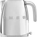 SMEG 7-Cup Variable Temperature Electric Kettle - Retro Style Aesthetic with Advanced Technology - Stainless Steel, 1400W, 120V, 360 Swivel Base, Keep Warm Function (Stainless Steel)