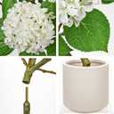 Hollyone Artificial Hydrangea Tree 3FT White Hydrangea Artificial Flowers Tree in Pot Fake Hydrangeas Plants & Flowers in Planter Greenery Potted Plant Indoor Outdoor Front Door Porch Home Decor