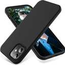 OTOFLY Soft Silicone Designed for iPhone 12/12 Pro Case,[Military Grade Drop Protection] [Anti-Scratch Microfiber Lining] Shockproof Protective Phone Case Slim Thin Cover 6.1 inch, (Black)