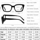 OCCI CHIARI 1.25 Bifocal Reading Glasses Women Blue Light Blocking Oversized Readers 1.0 1.25 1.5 1.75 2.0 2.25 2.5 2.75 3.0 3.5(Black,1.25)