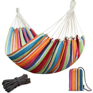 SUNCREAT Portable Tree Hammock with Hardwood Spreader Bar, Extra Large Soft Pillow, Heavy Duty 2 Person Hammock for Indoor, Outdoor, Gray