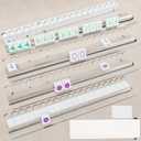 18.5in Acrylic Mahjong Racks with Pushers Set of 4