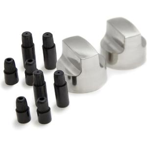 GrillPro 25960 Chrome Look Replacement Control Knobs Will Fit Large D Shaped Valve Stems
