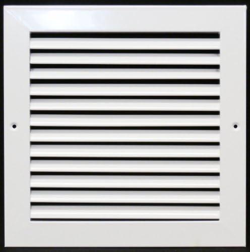HVAC Premium 10'' X 10'' Aluminum Return Grille - Easy Air Flow - Linear Bar Grilles [Outer Dimensions: 11.875 X 11.875]