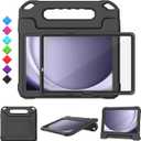 Kids Case for Samsung Galaxy Tab A9 Plus 11" Tablet, Built-in Screen Protector, Shockproof Handle Stand Protective Cover for Samsung Galaxy Tab A9+ 11 Inch 2023(SM-X210/X216/X218), Black