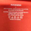 SUUKSESS Women 2 Piece Lounge Matching Set Wide Leg Sweatpant Half Zip Sweatshirt (Large, Red)