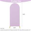7.2FT Spandex Fitted Wedding Arch Cover Round Top Stand Covers Double-Side Chiara Cover Backdrop Cover for Wedding Birthday Party Ceremony Baby Shower Decoration(Lavender)
