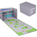 Toy Car Garage Box - Toy Car Storage Toy Car Box for with Car Rug Play Mat (Not Included Cars)