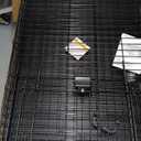 Amazon Basics - Durable,Foldable Metal Wire Dog Crate with Tray, Double Door, 42 x 28 x 30 in, Black
