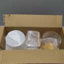 Glass Jars and Acrylic Dryer Sheet Holder, Laundry Pods Container with Bamboo Lid and 27 Labels, Powder Detergent Containers for Laundry Room Organization, Storage Jars Set (3 Pack) (White)