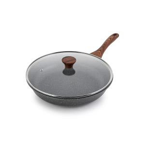 Sensarte Granite Nonstick Frying Pan Skillet with Lid (12.5-Inch)
