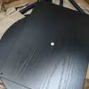 ETELI Black Coffee Tables for Living Room 2-Tier Small Oval Coffee Table Wood Accent Coffe Tables with Storage Shelf Modern Mesa De Centro Sala for Small Space, Home Office