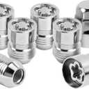 Locking Lug Nuts,M121.25 Wheel Locks, 5 Locks and 2 Key Wheel Locks Lug Nuts for Q70, Q50, G37, 370Z, 350Z, Altima, Sentra/WRX, Outback, Legacy, BRZ (Silver)