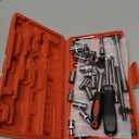 Egofine 46 Pieces 1/4 inch Drive Socket Ratchet Wrench Set, with Bit Socket Set Metric and Extension Bar for Auto Repairing and Household, with Storage Case