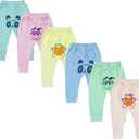 Superminis Unisex Light Colors Cotton Diaper Pyjama for Toddlers/Kids with Prints at The Back, Multicolor