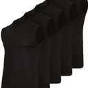 Real Essentials 5 Pack: Men's Cotton Sleeveless Crewneck Tank Top Casual Shirts Tees- Set 1, 4X Tall