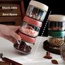 3Pack Overnight Oats Containers with Lids,10oz Glass Jar with Scew Lid,Salad Dressing Fruit Veggies Sauce Snacks Meal Prep Food Containers,Spice Jars,Wide Mouth Storage Containers