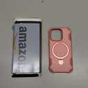 Compatible with iPhone 15 Pro Case with Invisible Magnetic Kickstand [Compatible with MagSafe] [10-FT Military Drop Protection] Slim Hard Back Soft Edge Phone Cover 6.1 Inch, Pink