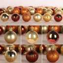 Bronze & Gold 2.5" Christmas Balls Christmas Tree Decoration Ornaments Shatterproof Hanging Balls for Birthday Halloween Holiday Wedding Decorations Set of 36pcs