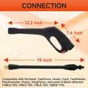 FIXFANS Pressure Washer Gun and Hose Kit, Replacement Pressure Washer Extension Wand Compatible with Some of Portland Husky Black Decker Ford Pulsar ShopForce Taskforce Powerwasher Taskmaster