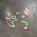 Funny Christmas Decorations for Tree - 4pcs Xmas Tree Topper Gnome Christmas Tree Decorations Head Arm Leg for Christmas Tree Party Supplies Gift Home Decor