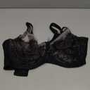 Smart & Sexy Women's Plus-Size Lace Mesh Unlined Underwire Full Coverage Bra, Black Hue with Blushing Rose, 36DDD