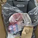 Graco Slimfit 3-in-1 Convertible Car Seat, Slim Car Seat with Space-Saving Design, Highback Booster Seat with 10-Position Headrest, Rear Facing and Forward Facing Carseat, Darcie MFD: 12/26/2025