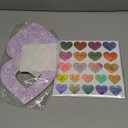 36 Sets Valentine's Day Heart Craft, Valentine's Day Photo Frame and Stickers, DIY Valentines Day Heart Picture Frame Craft Kit for Home Class Party Art Activity