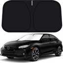 D-Lumina Windshield Sun Shade for 2016-2021 Honda Civic Accessories, Front Window Sunshade Sun Visor Protector Block UV Rays Heat, Foldable 2 Layers 210T Material