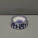 Blue and White Porcelaine Dog Bowls Ceramic Dog Cat Food and Water Bowls (5.8x7.2x2.4inch)