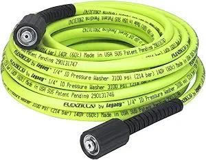 Flexzilla Pressure Washer Hose with M22 Fittings, 1/4 in. x 50 ft., ZillaGreen  HFZPW3450ME