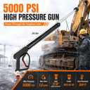 Duraaamo 5000 Psi Hot Water Pressure Washer Gun (up to 300°f) with Vented Lance, 15 Gpm High Pressure Spray Gun, 3/8" Inlet, M22 Outlet, Stainless Steel Lance for Industrial Cleaning