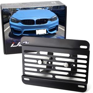 iJDMTOY No Drill Front Grille Mesh Mount License Plate Relocator Kit Compatible with BMW BMW M2 M3 M4 M5 M6 X5M X6M or 1 2 3 4 5 Series X5 X6 w/Diamond Shape Lower Bumper Grill Mesh/Insert