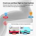 1 Pack Nappa Leather Car Seat Cushion for Tesla，Anti-Slip Bottom, 6CM Booster Cushion