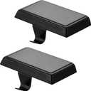 Festanlee 2 Pcs Christmas Stocking Holders Ornament Hooks Mantel Weighted Stocking Hangers Metal Hanging Hooks Heavy Duty Stocking Holders Bases for Mantel Fireplace Party Decoration (Black, 2)