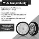 734-04019 Lawn Mower Wheels Replacement Part, Compatible with MTD Troy- Bilt S-Wave Wheel Tire, Replaces 734-04019 734-04127 Walk-Behind Push Lawn Mower, 2 Pack