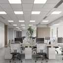 12-Pack White Ceiling Panel 2ft x 2ft (24in x 24in), Waterproof and Fireproof PVC Smooth Drop Ceiling Tile