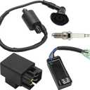 0451018 0452061 CDI Box Ignition Coil Kit, Replacement for Polaris Sportsman Predator Scrambler 50 90 2001-2007, Replaces 0452187 0450553 0450555
